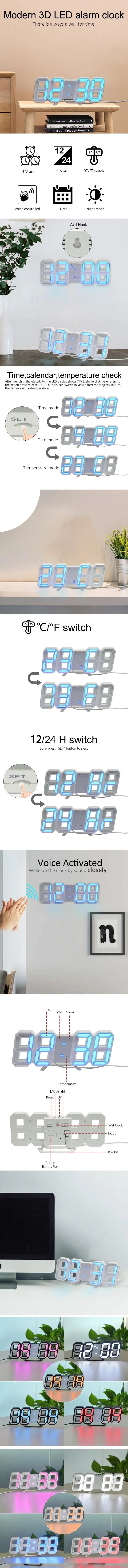 LED clock (white only)